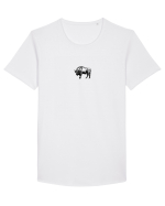 Zimbrul / Bourul 7. Tricou mânecă scurtă guler larg Bărbat Skater
