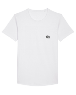Zimbrul / Bourul 8. Tricou mânecă scurtă guler larg Bărbat Skater