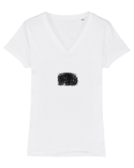 Zimbrul / Bourul 10. Tricou mânecă scurtă guler V Damă Evoker