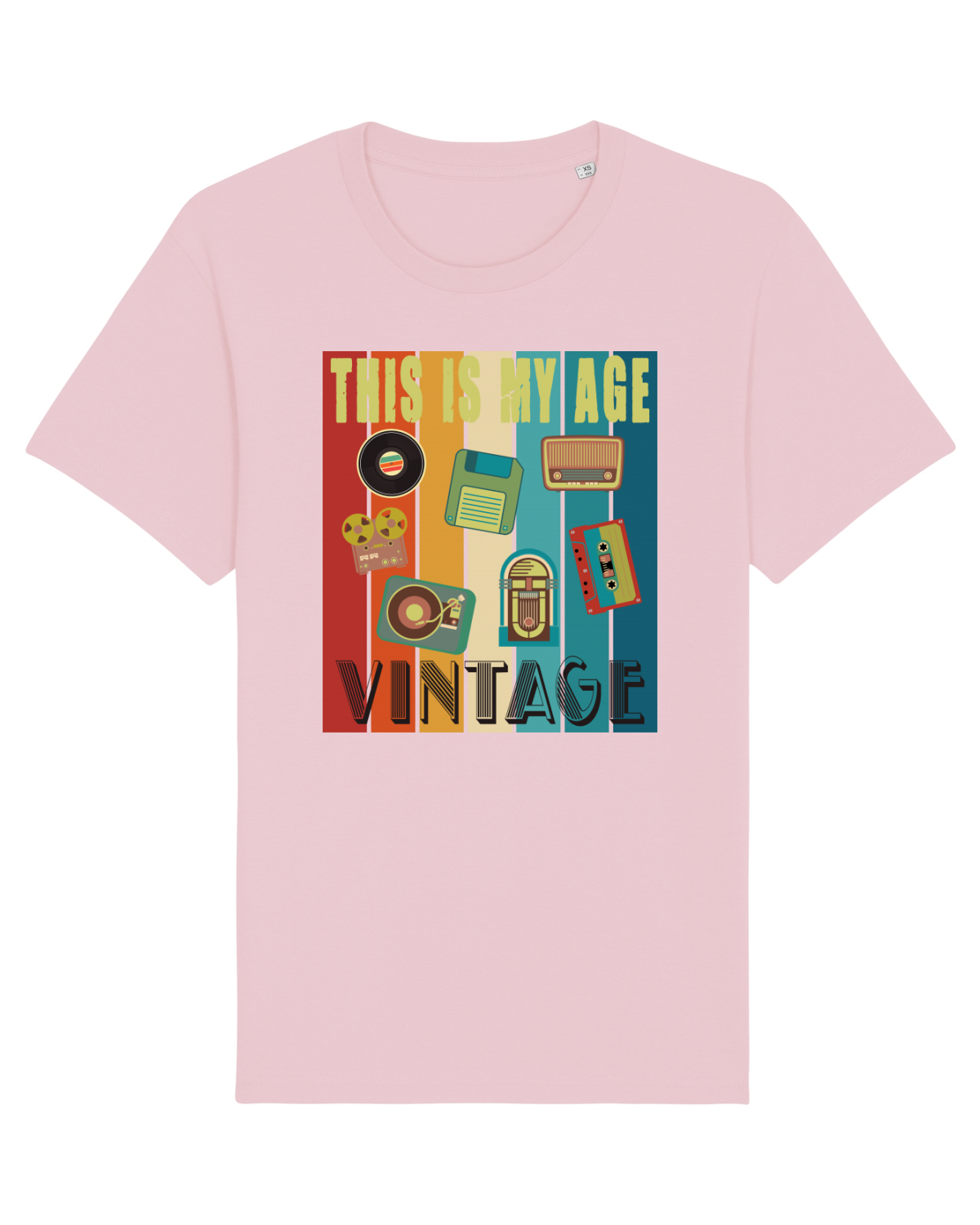 Tricou mânecă scurtă Unisex Rocker Cotton Pink