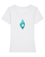 Fata din Scoică - Spiritul Oceanului Tricou mânecă scurtă guler larg fitted Damă Expresser