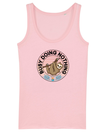 Ocupat facand nimic. Busy doing nothing sloth Cotton Pink