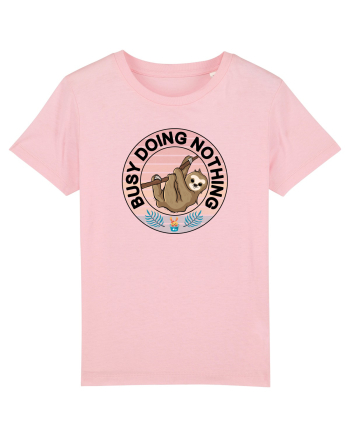 Ocupat facand nimic. Busy doing nothing sloth Cotton Pink