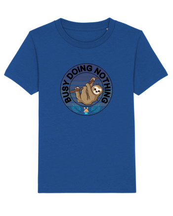 Ocupat facand nimic. Busy doing nothing sloth Majorelle Blue