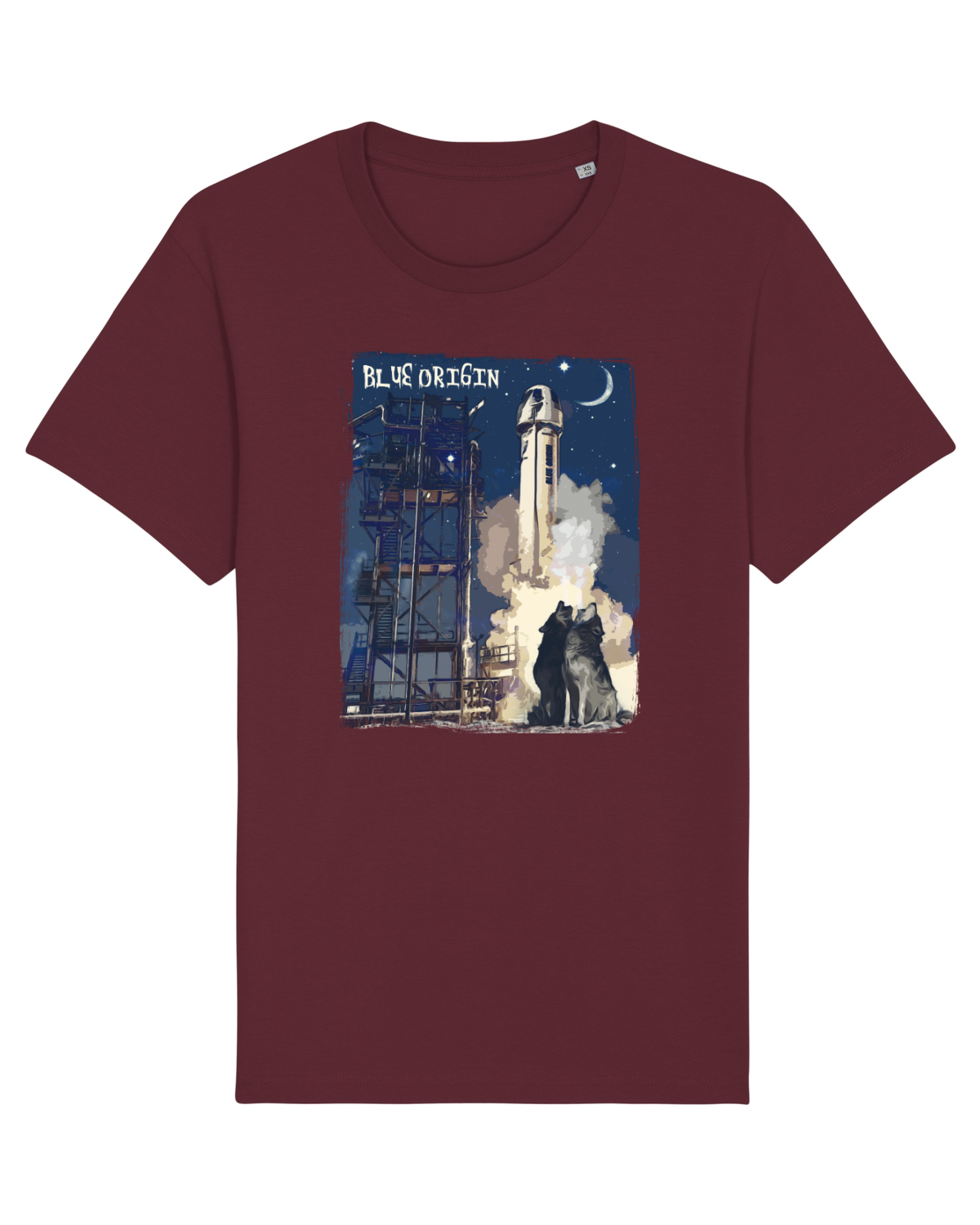 Tricou mânecă scurtă Unisex Rocker Burgundy