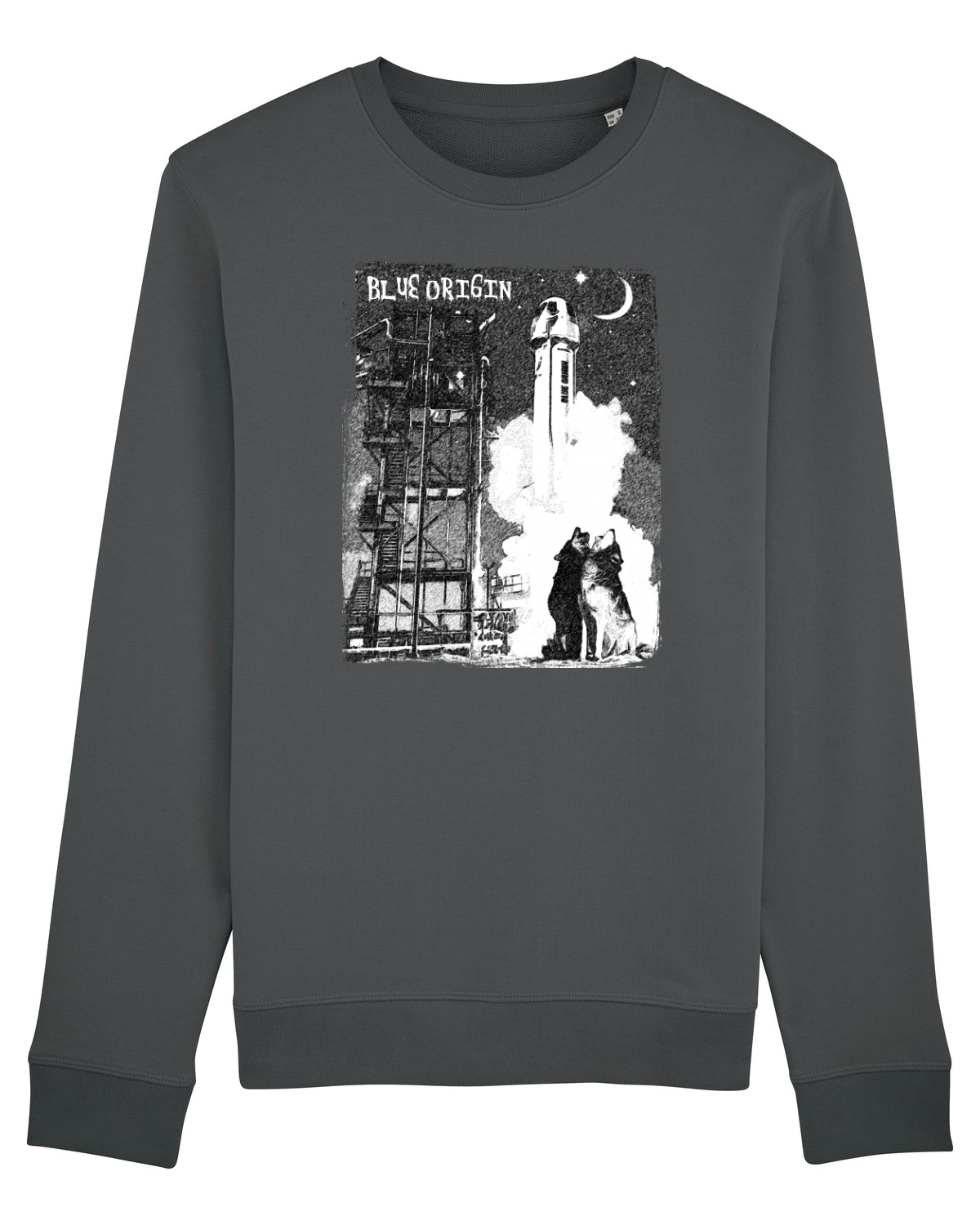 Bluză mânecă lungă Unisex Rise Anthracite