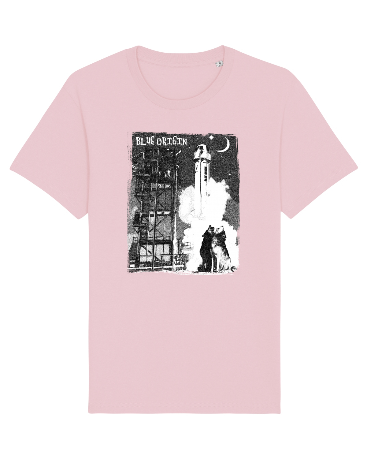 Tricou mânecă scurtă Unisex Rocker Cotton Pink
