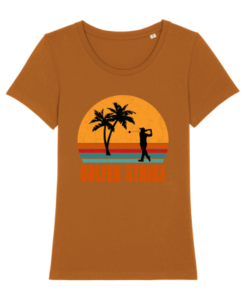 Sunset Golfer Strike Retro Roasted Orange