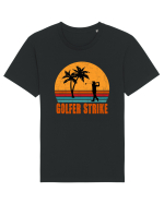 Sunset Golfer Strike Retro Tricou mânecă scurtă Unisex Rocker