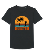 Sunset Golfer Strike Retro Tricou mânecă scurtă guler larg Bărbat Skater