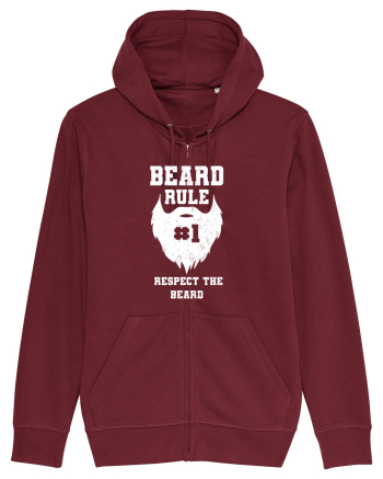 Beard Rule Number One Respect The Beard Retro Burgundy