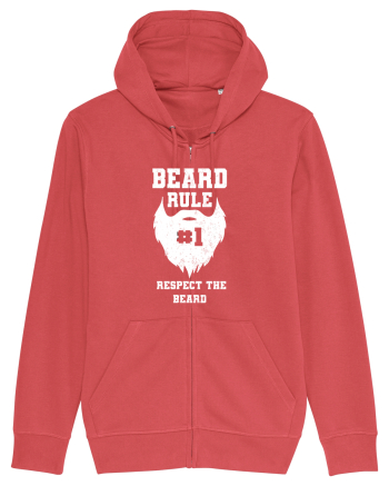 Beard Rule Number One Respect The Beard Retro Carmine Red