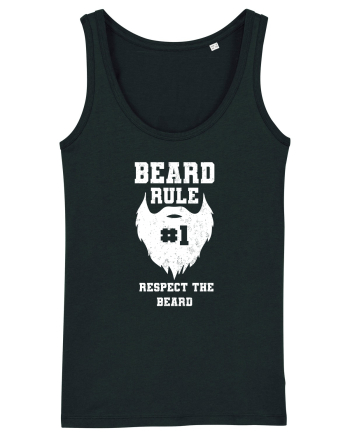 Beard Rule Number One Respect The Beard Retro Black