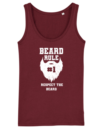 Beard Rule Number One Respect The Beard Retro Burgundy
