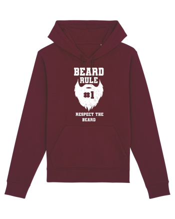 Beard Rule Number One Respect The Beard Retro Burgundy