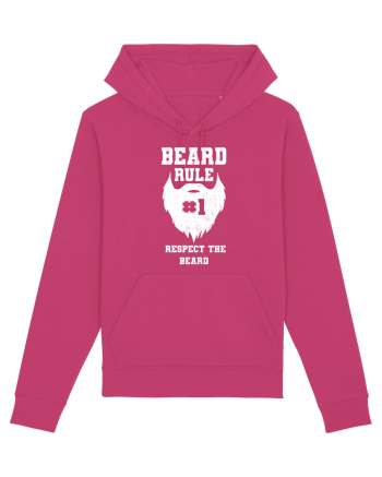 Beard Rule Number One Respect The Beard Retro Raspberry