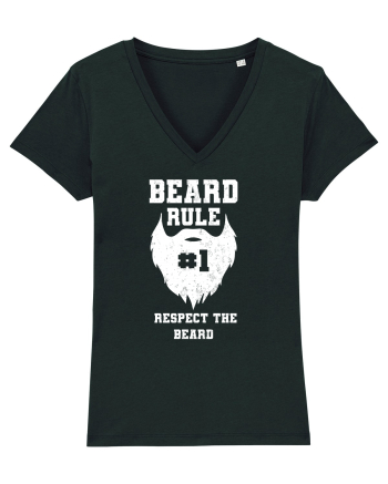 Beard Rule Number One Respect The Beard Retro Black