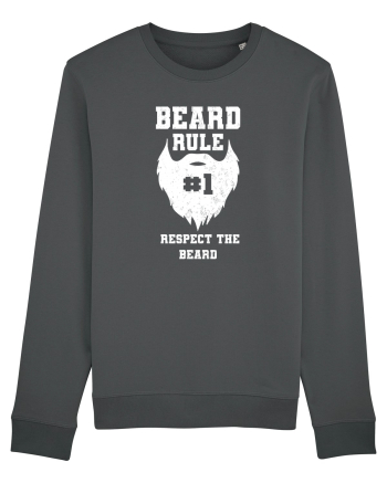 Beard Rule Number One Respect The Beard Retro Anthracite
