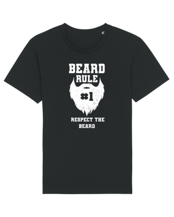 Beard Rule Number One Respect The Beard Retro Black