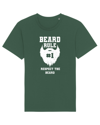 Beard Rule Number One Respect The Beard Retro Bottle Green