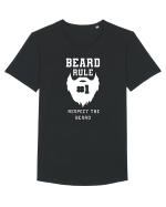 Beard Rule Number One Respect The Beard Tricou mânecă scurtă guler larg Bărbat Skater