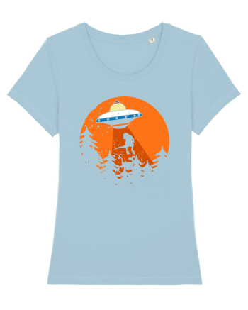 Alien Dinosaur Abduction  Sky Blue