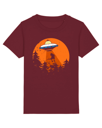 Alien Dinosaur Abduction  Burgundy