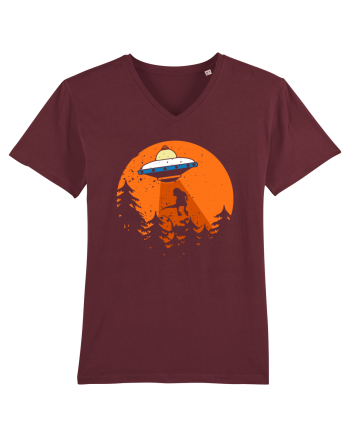 Alien Dinosaur Abduction  Burgundy