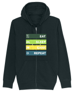Eat Sleep Game Repeat Retro Hanorac cu fermoar Unisex Connector