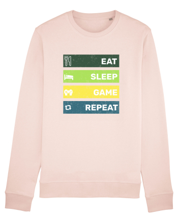 Eat Sleep Game Repeat Retro Candy Pink