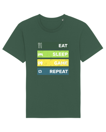 Eat Sleep Game Repeat Retro Bottle Green