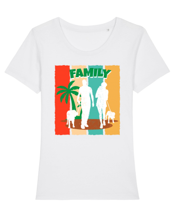 Family Summer Happy Dog White