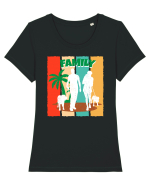 Family Summer Happy Dog Tricou mânecă scurtă guler larg fitted Damă Expresser