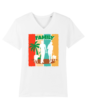 Family Summer Happy Dog White