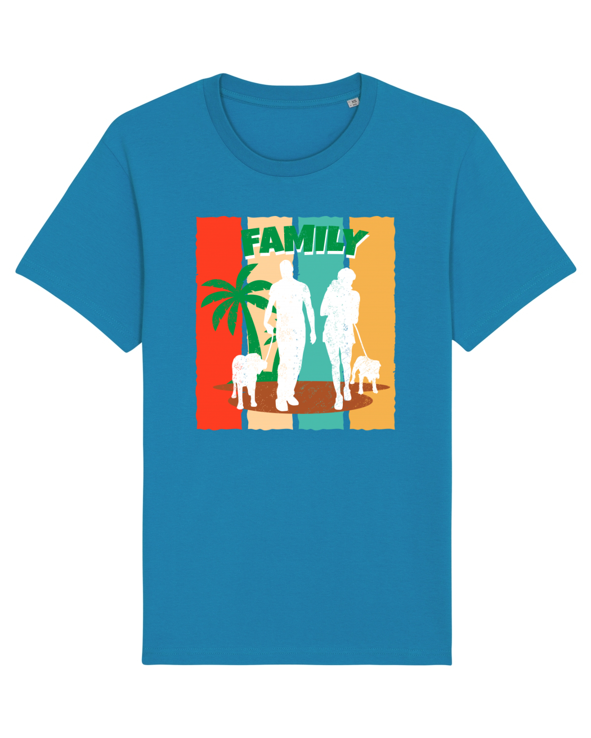 Tricou mânecă scurtă Unisex Rocker Azur