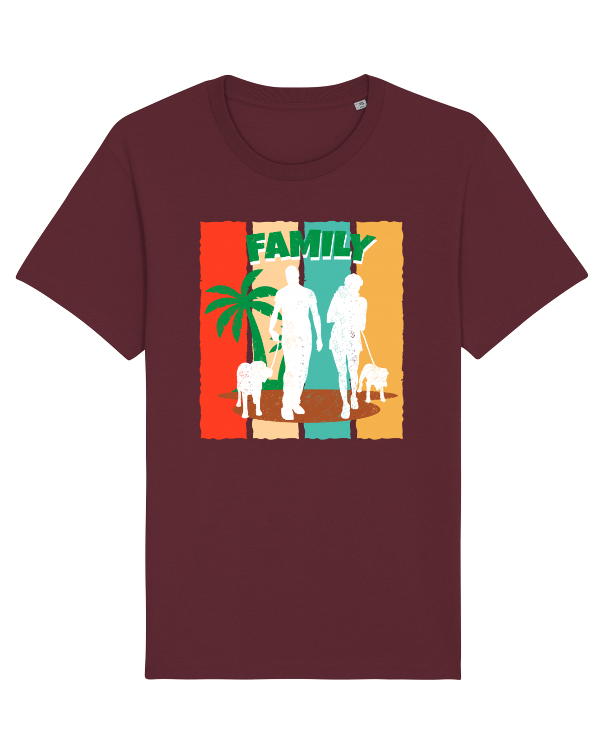 Tricou mânecă scurtă Unisex Rocker Burgundy