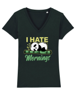 I Hate Mornings Tricou mânecă scurtă guler V Damă Evoker