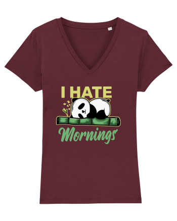 I Hate Mornings Burgundy
