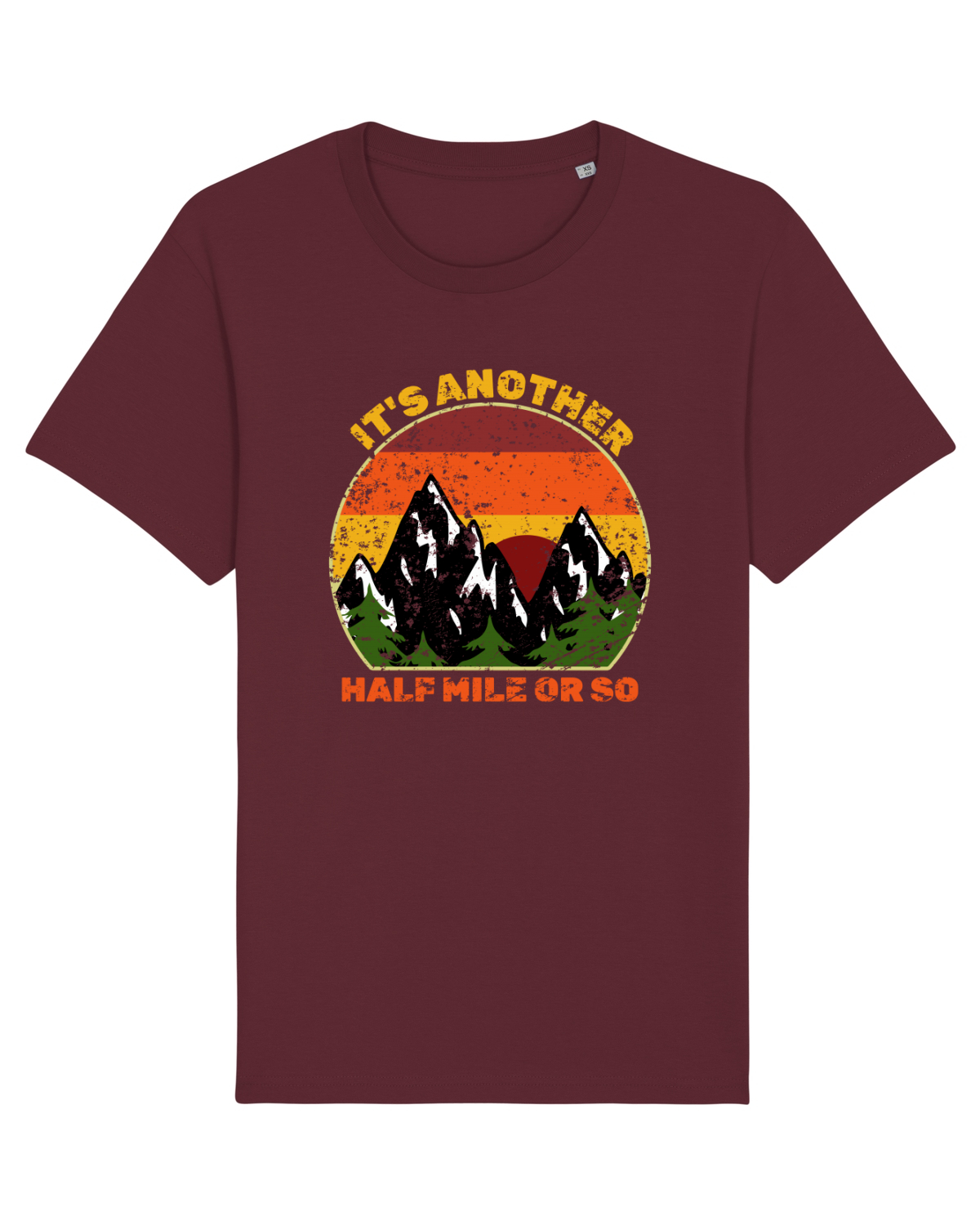 Tricou mânecă scurtă Unisex Rocker Burgundy