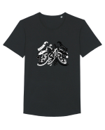 Lupii Hati si Skoll Tricou mânecă scurtă guler larg Bărbat Skater