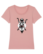 Demonita  Tricou mânecă scurtă guler larg fitted Damă Expresser
