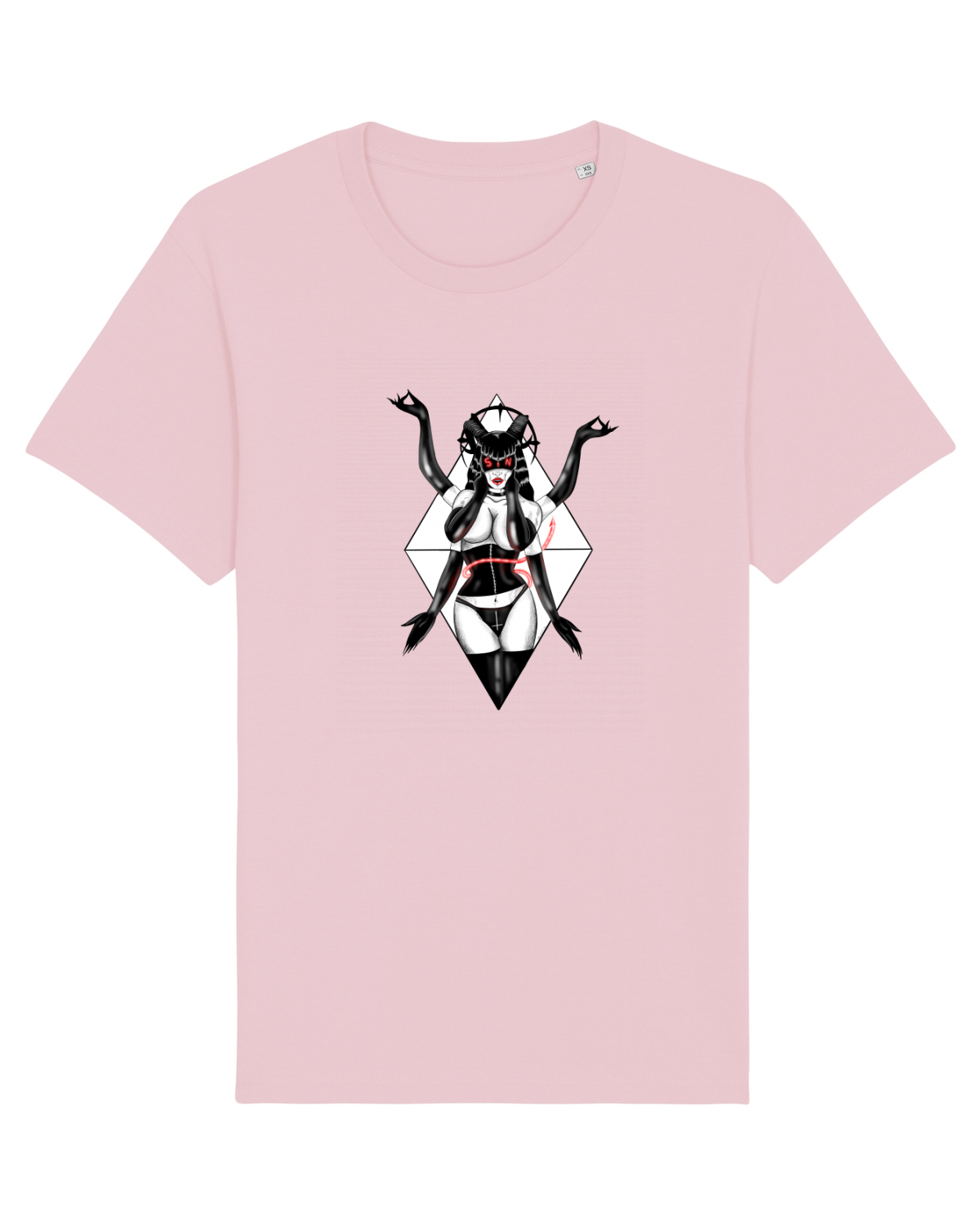 Tricou mânecă scurtă Unisex Rocker Cotton Pink