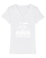 Aventura Off Road Te Cheamă Tricou mânecă scurtă guler V Damă Evoker