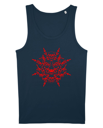 Snowflake of death red  Navy