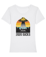 2020 Sucks Tricou mânecă scurtă guler larg fitted Damă Expresser