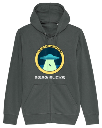 2020 Sucks Take Me With You Funny Alien Anthracite