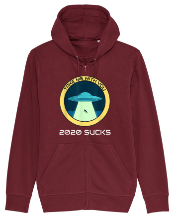 2020 Sucks Take Me With You Funny Alien Burgundy