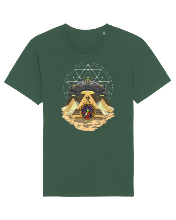 Alien Abduction Egyptian Pyramids  Bottle Green