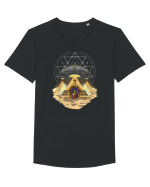 Alien Abduction Egyptian Pyramids  Tricou mânecă scurtă guler larg Bărbat Skater