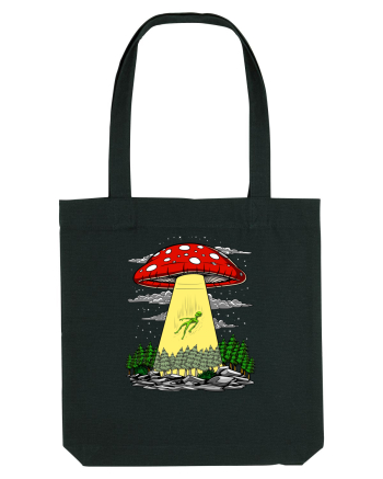 Alien Abduction Magic Mushroom Psychedelic Black